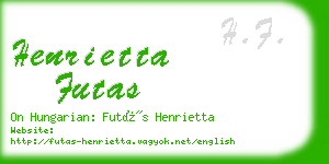 henrietta futas business card